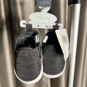 Little Me Black and White Kids Sneakers